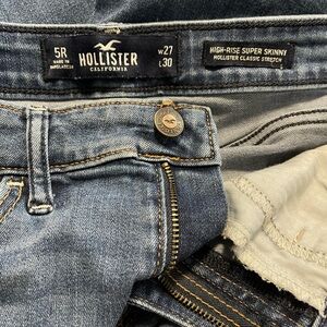 Hollister Women's High-Rise Super Skinny Jeans - Blue size 5R